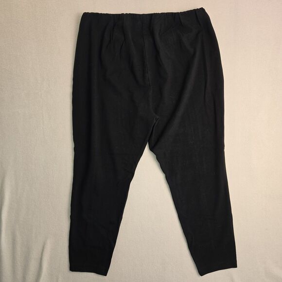 J Jill XL Solid Black Ponte Leggings Pull On Stretch Elastic Waist Extra Large - Picture 2 of 4